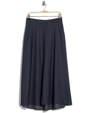 Max Studio Topstitched A-Line Maxi Skirt - Blue