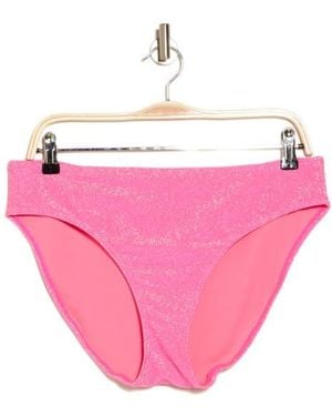 GOOD AMERICAN Sparkle Low Rise Swim Briefs - Pink