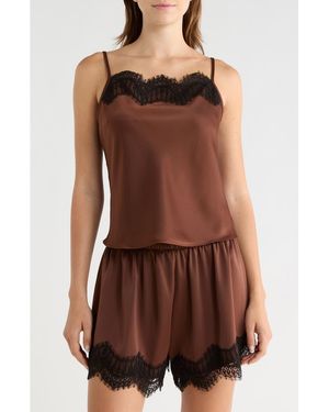 Wayf Lace Inset Camisole - Brown
