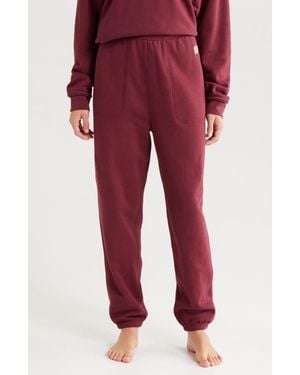 Lunya Silksweats Reversible Pajama Sweatpants - Red