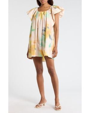 A.L.C. Abi Flutter Sleeve Minidress - Yellow