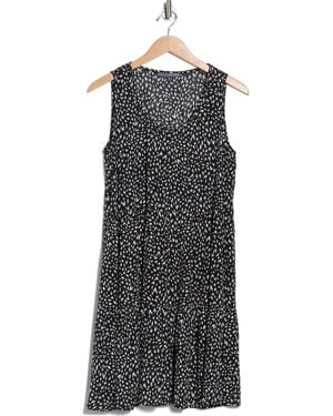 Matty M Sleeveless Tiered Dress - Gray
