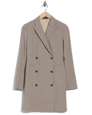 Theory Long Sleeve Blazer Dress - Natural