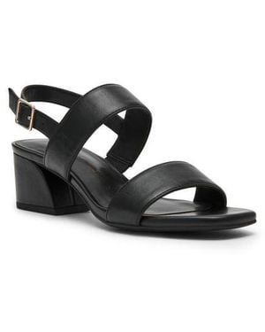 Anne Klein Macaron Block Heel Sandal - Black