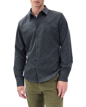 Rag & Bone Tomlin Merino Wool Button-Up Shirt - Blue