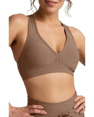 Beyond Yoga Lift Your Spirits Sports Bra - Brown