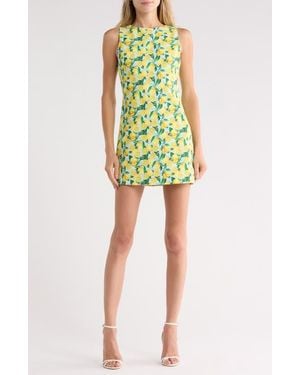 Alice + Olivia Clyde A-Line Shift Dress - Yellow