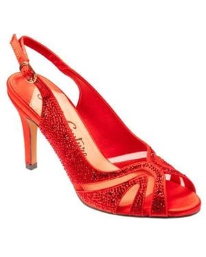 Lady Couture Rhinstone Slingback Sandal - Red