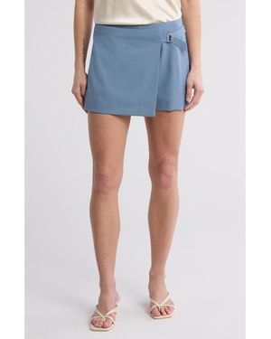Rag & Bone Sasha Wool Blend Twill Skort - Blue