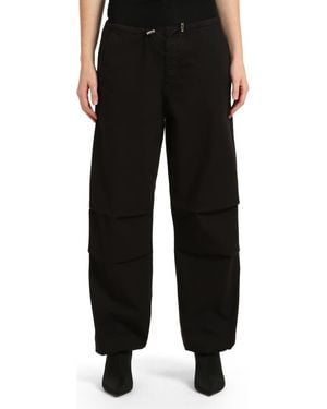 Mavi Hill Toggle Waist Wide Leg Cargo Pants - Black