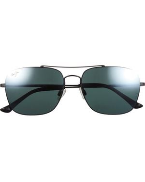 Maui Jim Lava Tube 57Mm Polarized Pilot Sunglasses - Green