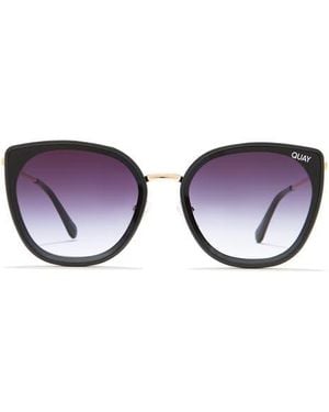 Quay Flat Out 54mm Cat Eye Sunglasses - Purple