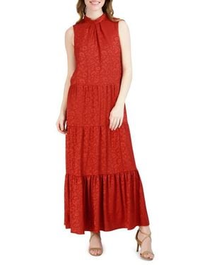 Julia Jordan Tiered Sleeveless Maxi Dress