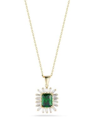Sphera Milano Cubic Zirconia Halo Pendant Necklace - White