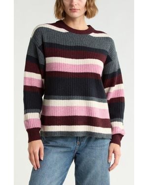 B.Young Onema Long Sleeve Crewneck Knit Sweater - Red
