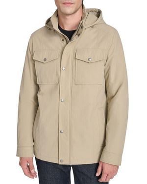 Cole Haan Hooded Waterproof Field Jacket - Natural