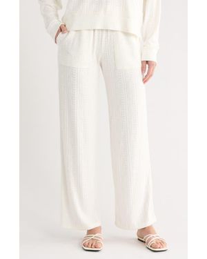 Splendid Textured Knit Pants - White