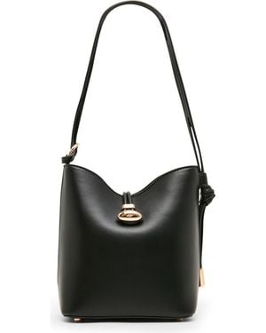 Anne Klein Small Faux Leather Bucket Bag - Black