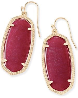 Kendra Scott Elle Filigree Drop Earrings - Red