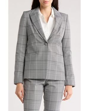 Tahari The Peak Lapel Stretch Blazer - Gray