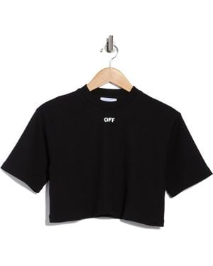 Tシャツ・カットソー OFF WHITE Women Tunic Tops OWHT020S24KNI00110101010 Black Off-White c/o Virgil Abloh T-shirts for Women | Online Sale