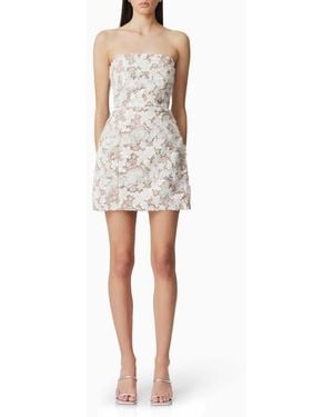 flor strapless cocktail dress elliatt Elliatt Lurea Strapless Midi Mia Bella The Label