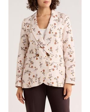 DR2 by Daniel Rainn Cotton Gauze Blazer - Pink