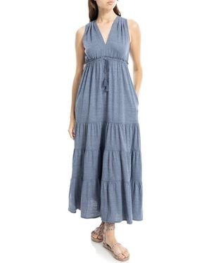 Max Studio Tassel Tie Maxi Dress - Blue