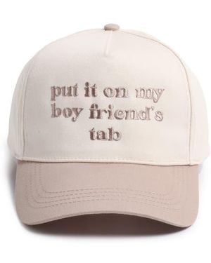 David & Young Put It On Boyfriend's Tab Cotton Baseball Cap - Natural