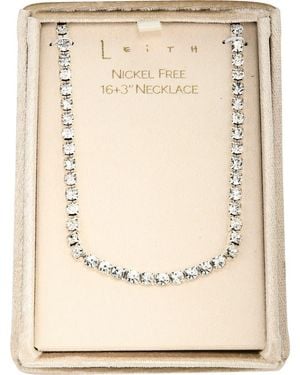 Leith Crystal Tennis Necklace - Natural