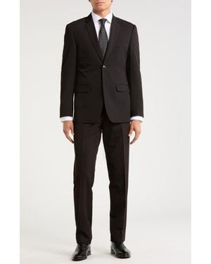 Gino Vitale Slim Fit Four-Way Stretch Suit - Black