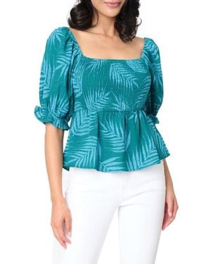 Gibsonlook Sycamore Smocked Top - Blue