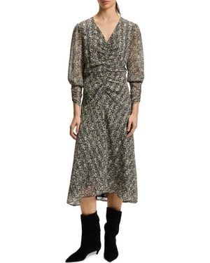 BOSS Derodeo Ruched Midi Dress - Multicolor