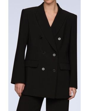BCBGMAXAZRIA Tonya Oversize Double Breasted Blazer - Black