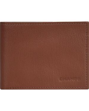 CHAMPS Onyx Id Flap Leather Bifold Wallet - Brown