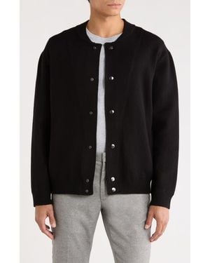 Tahari Varsity Sweater Jacket - Black