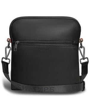 CHAMPS Onyx Leather Camera Bag - Black