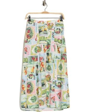 DR2 by Daniel Rainn Button Front Skirt - Green