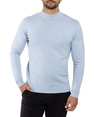 Xray Jeans Core Mock Neck Knit Sweater - Blue