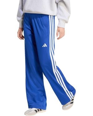 adidas High Rise Wide Leg Track Pants - Blue