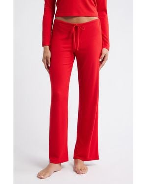 Open Edit Daydream Rib Lounge Pants - Red