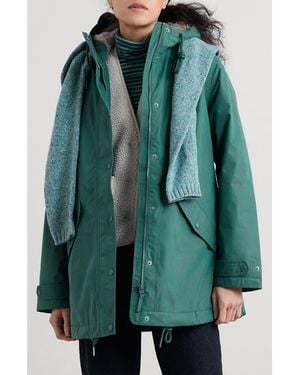 Seasalt Cornwall Porth Nanven Waterproof Organic Cotton Blend Raincoat - Green