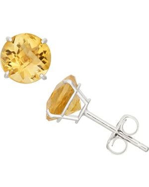FZN Amethyst Stud Earrings - Metallic