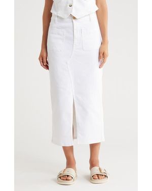 Scotch & Soda The Denim Pencil Skirt - White
