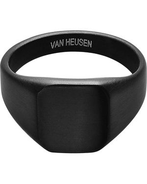 Van Heusen Stainless Steel Signet Ring - Black