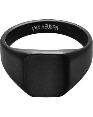 Van Heusen Stainless Steel Signet Ring - Black
