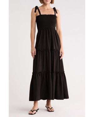 LBLC The Label Darla Smocked Maxi Dress - Black