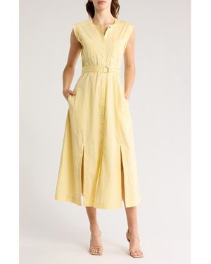 10 Crosby Derek Lam Karina Cap Sleeve Shirtdress - Yellow