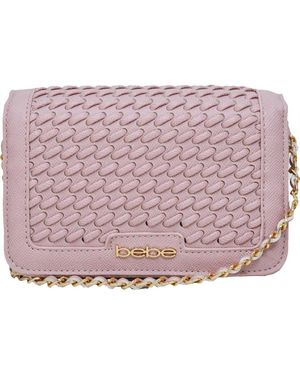 Bebe Katriel Woven Crossbody Bag - Pink