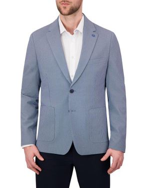 Report Collection Seersucker Textured Sport Coat - Blue